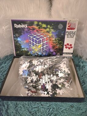 🧩 Rubik's Super 3D Puzzle – Neon Splatter | 500 Pieces | Prime3D